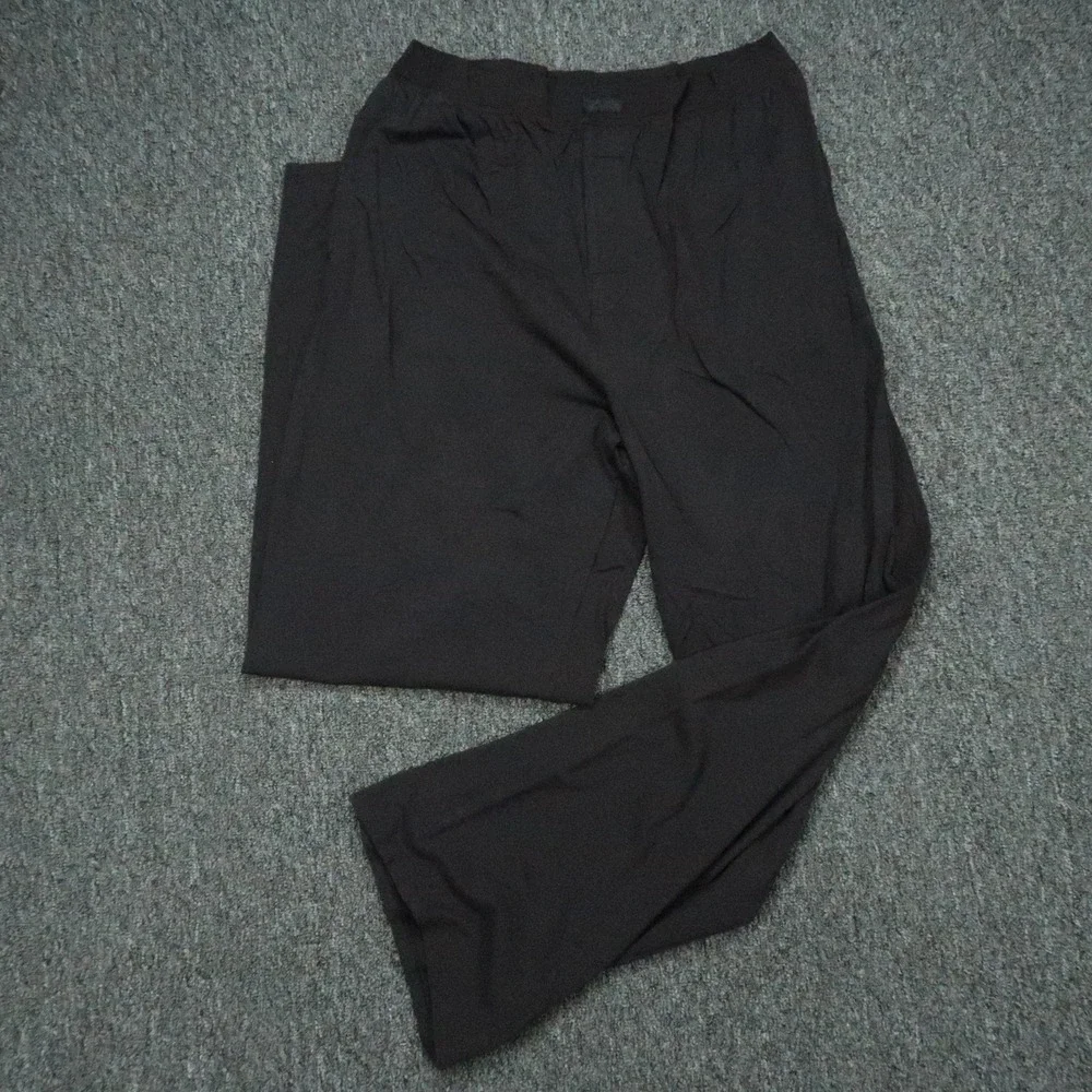 Skims Pants Mens Medium Black Baselayer Thermal Straight Stretch